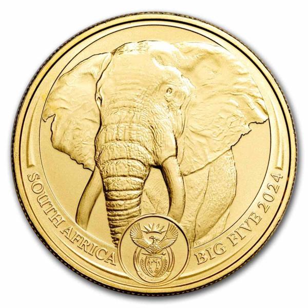 アフリカンワイルドライフ エレファント 1 oz 銀貨 2024年 アフリカン