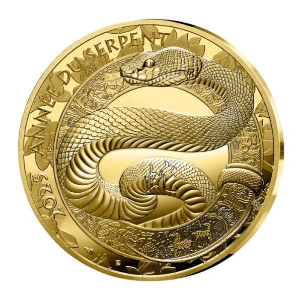 商品名 : 2025年 (新品) フランス「干支 十二支・巳年 蛇年」純金 1/4オンス プルーフ 金貨品位    : 99.9％の純金重量    : 1/4オンス (7.775グラム)状態    : 未使用品・新品 (プルーフ)発行枚数 ...