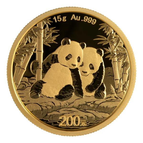 保証書・カプセル付き] 2026年 (新品) 中国「パンダ」純金 15グラム