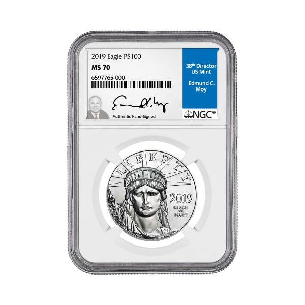 保証書・スラブ付き] 2019年 (新品) アメリカ「イーグル」純プラチナ 1
