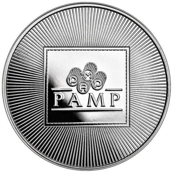 商品名 : (新品) スイス パンプ 純銀 1オンス メダル品位    : 99.9％の純銀重量    : 1オンス (31.1グラム)状態    : 未使用品・新品サイズ : 39 mm x 2.78 mm同梱品 : 保証書・高級アクリル...