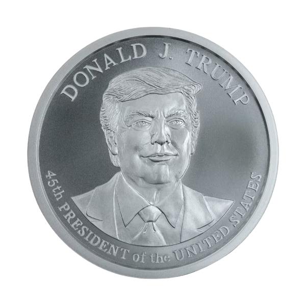 [保証書・カプセル付き] (新品) アメリカ「ドナルド・J・トランプ大統領」純銀 2オンス メダル