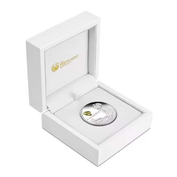 [保証書・カプセル付き] 2025年 (新品) オーストラリア「結婚式お祝い」純銀 1オンス カラー プルーフ 銀貨