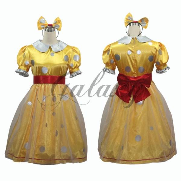 マウス ネズミ 可愛い コスチューム プリンセス 擬人化 ドレス イエロー イエロー コスプレ衣装 ワンピース ネズミ Cc2102 Cc2102 Cc2102 Goldcos