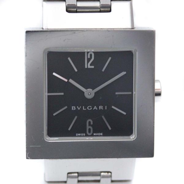 ブルガリ クアドラード スクエアフェイス 腕時計 レディース クオーツ ブラック文字盤 シルバー 腕時計 Sq22ss Bvlgari Bvlgari 中古 送料無料 Bvlgari Ho 2 Cs ゴールドエコヤフー店