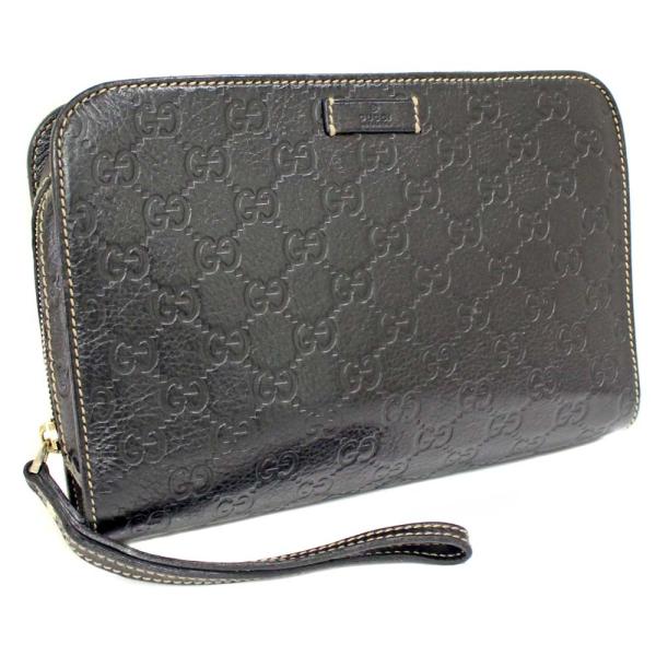 グッチ グッチシマ クラッチバッグ 安い 激安 プチプラ 高品質 セカンドバッグ メンズ シマレザー ブラック 1755 中古 4927 Gucci 送料無料