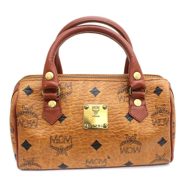 エムシーエム ロゴグラム 2way ショルダーバッグ レディース Pvc Mcm 中古 レザー 送料無料 ブラウン 店内限界値引き中 セルフラッピング無料