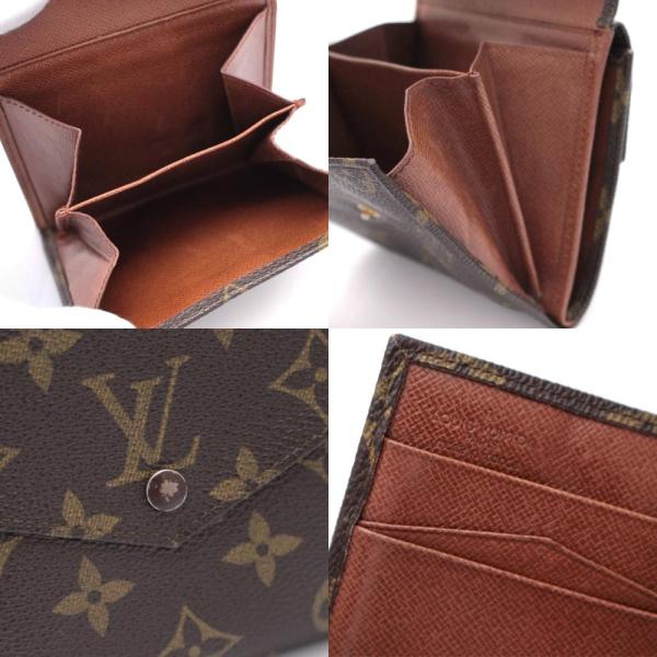 ルイ ヴィトン ポルトモネビエ カルトクレディ 新着 モノグラム 二つ折り財布 レディース モノグラムキャンバス Louis レザー 送料無料 中古 Vuitton M ブラウン