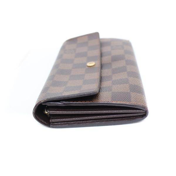 ルイ ヴィトン ポシェット ポルト モネ カルトクレディ 二つ折り ダミエ 長財布 Vuitton 開店記念セール 中古 N ダミエキャンバス レディース ブラウン 送料無料 Louis
