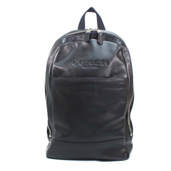 美品 卓越 コーチ リュック デイパック メンズ レザー ブラック F 中古 送料無料 Coach