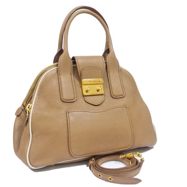 miu miu（ミュウミュウ） 2way ハンドバッグ レディース カーフ レザー
