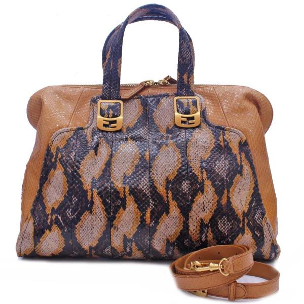フェンディ カメレオン 2WAY ショルダーバッグ ハンドバッグ レディース パイソン レザー ライトブラウン 8BL110 FENDI フェンディ カメレオン 2WAY ショルダーバッグ ハンドバッグ レディース パイソン レザー ライトブラウン 8BL110 FENDI