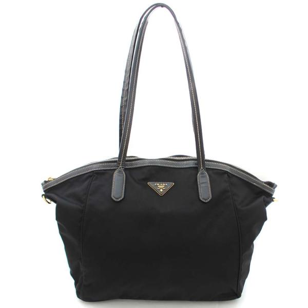 プラダ テスート 2way 日本最大級の品揃え トートバッグ レディース ナイロン 中古 レザー ブラック 送料無料 Prada