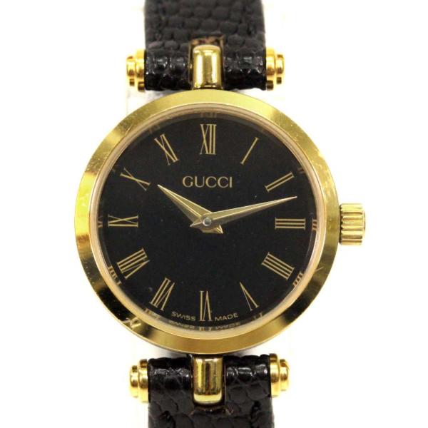 グッチ ヴィンテージ オールドグッチ 腕時計 レディース クオーツ 新発売 ブラック 中古 ブラック文字盤 送料無料 Gucci