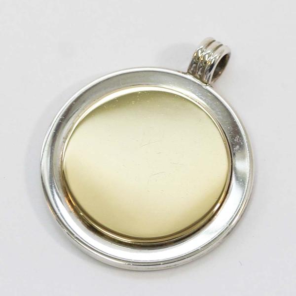 ティファニー サークルプレート 奉呈 ペンダントトップ レディース シルバー925 K18ゴールド シルバー イエローゴールド 中古 Tiffanyamp Co アクセサリー 送料無料