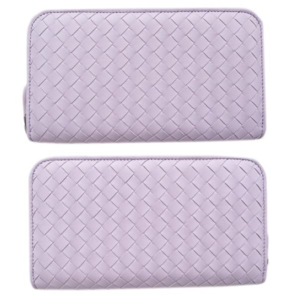 新品 未使用 Bottega Veneta ボッテガ ヴェネタ イントレチャート レディース ライトパープル 長財布 パープル 紫 ラウンドファスナー 人気商品 メンズ