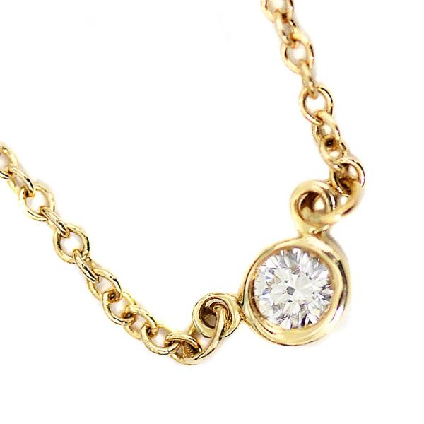 ティファニー バイザヤード 1p ネックレス レディース 評判 K18イエローゴールド Tiffanyamp Co ダイヤモンド 送料無料 イエローゴールド ジュエリー 中古