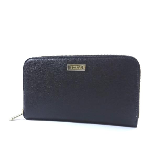 FURLA（フルラ） 美品 ラウンドファスナー 長財布 レディース レザー