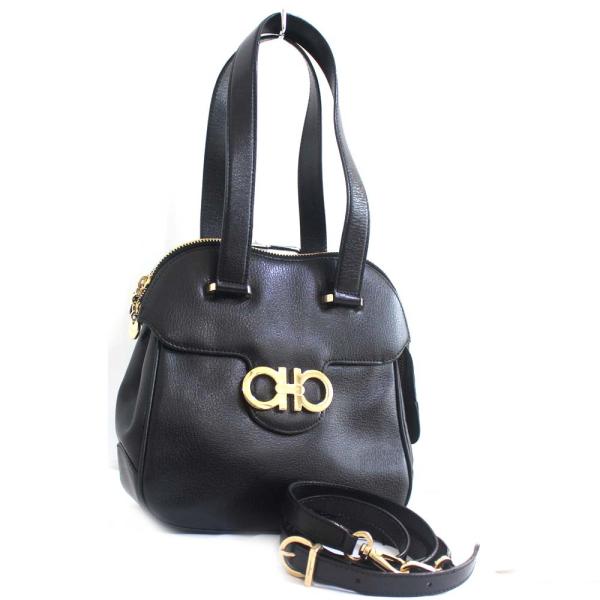 サルヴァトーレフェラガモ 2way ミニ ガンチーニ ハンドバッグ レザー