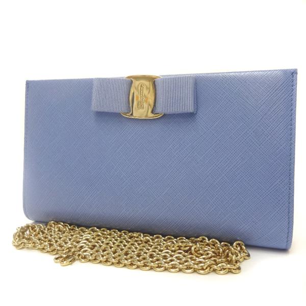 チェーンウォレット Salvatore Ferragam ヴァラ・リボンモチーフ 中古・古着通販】Salvatore Ferragamo (サルヴァトーレ