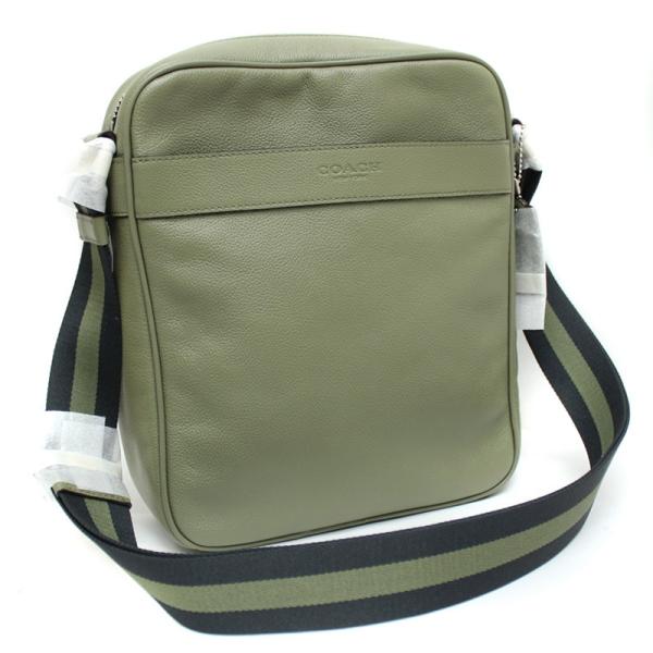 送料無料 未使用 Coach コーチ ショルダーバッグ メンズ レディース ユニセックス 中古 スムース レザー F547 緑 卸売り グリーン 斜め掛け フライト