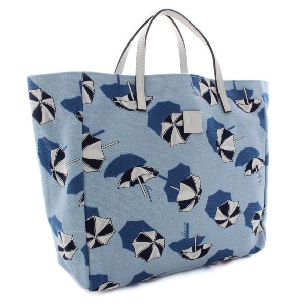 美品 グッチ パラソル キッズライン ハンドバッグ レディース Ggキャンバス レザー ホワイト Gucci 国内正規総代理店アイテム 送料無料 中古 ライトブルー