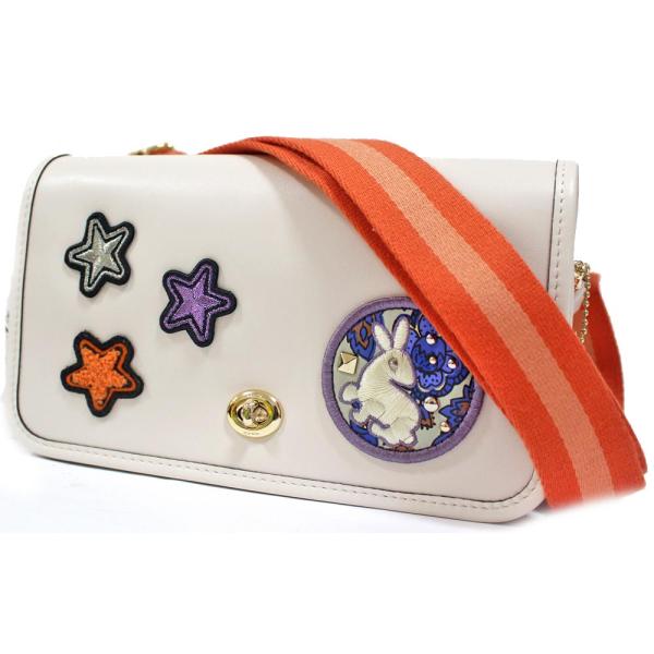 美品 COACH コーチ ショルダーバッグ 2way ウィズバーシティ パッチズ goldeco_vv-09808-az