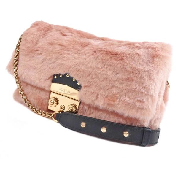 FURLA フルラ メトロポリス ショルダーバッグ ファー 鞄 ショルダー 新品 FURLA フルラ メトロポリス ミニショルダーバッグ ファー チェーン