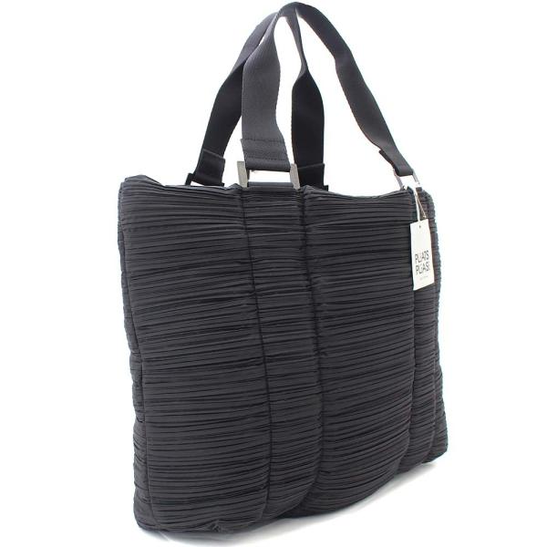 美品 イッセイミヤケ プリーツプリーズ トートバッグ 高価値 レディース ポリエステル Miyake 送料無料 ブラック 中古 Issey