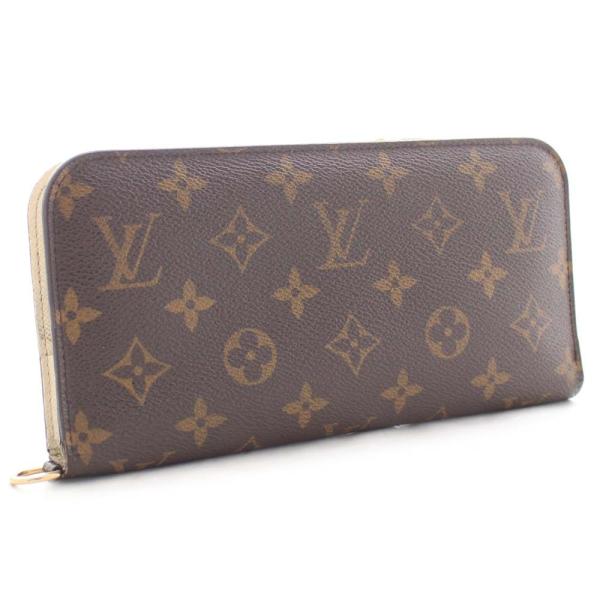 ルイ ヴィトン モノグラム アンソリット 2つ折り 長財布 ユニセックス レザー ブラウン アイボリー M 中古 送料