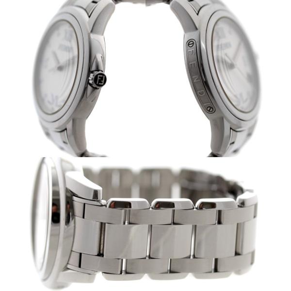 フェンディ ラウンドループ 品質保証 腕時計 メンズ クオーツ F 送料無料 中古 シルバー Fendi