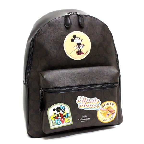 未使用品 コーチ シグネチャー ディズニーコラボ バックパック リュック デイパック ユニセックス F 中古 ダークブラウン Pvc 激安 Coach 送料無料