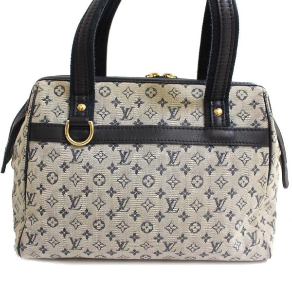 ルイ ヴィトン ジョゼフィーヌpm ミニボストンバッグ モノグラムミニ ハンドバッグ レディース Louis 上等 送料無料 Vuitton ブルー 中古 M949 キャンバス