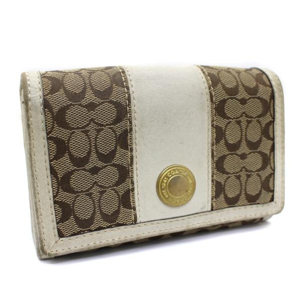 COACH（コーチ） シグネチャー 二つ折り財布 レディース キャンバス