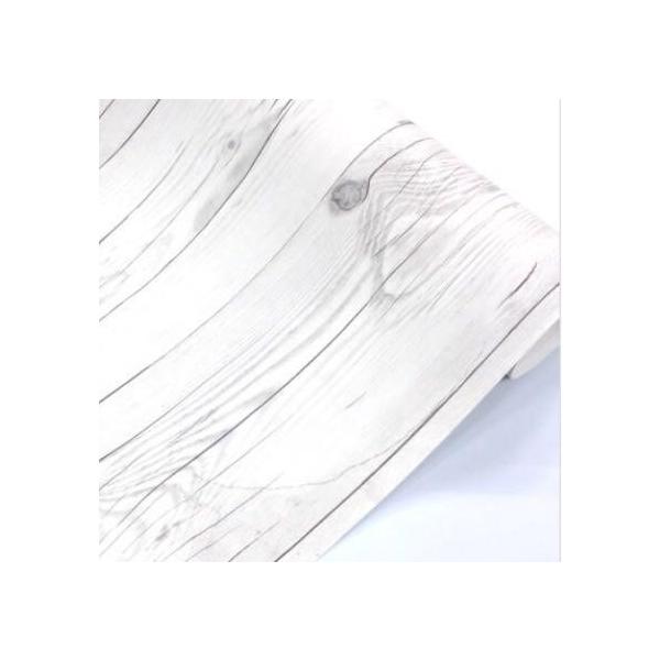 壁紙シール DIY HWN-22344 巾(幅)50cm 長さ15m 木目調 貼ってはがせる のりつき ホワイト (壁紙 貼り替え、補修が自分で簡単に、壁紙の上から貼る壁紙) おしゃれ