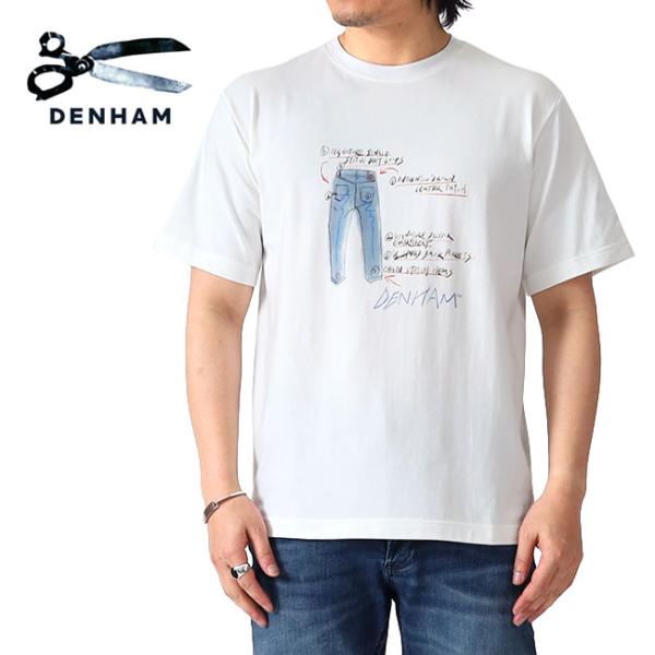 DENHAM デンハム DENIM RECIPE T デニムレシピプリント Tシャツ