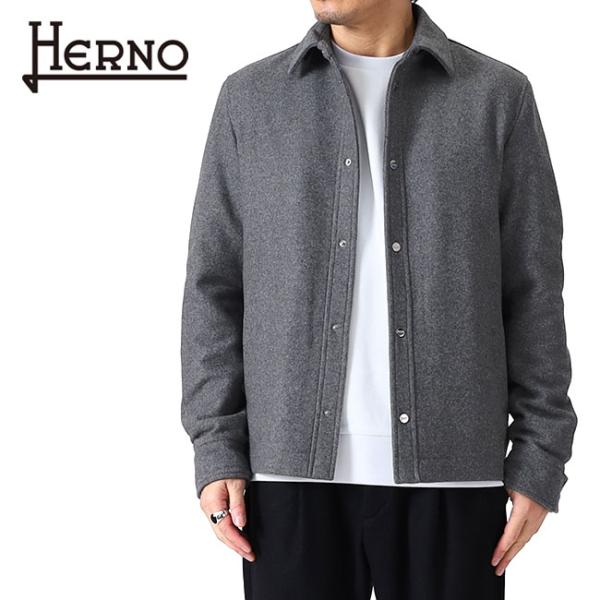 HERNO ヘルノ フェルトウール シャツジャケット GI000444U HERNO ヘルノ フェルトウール シャツジャケット GI000444U