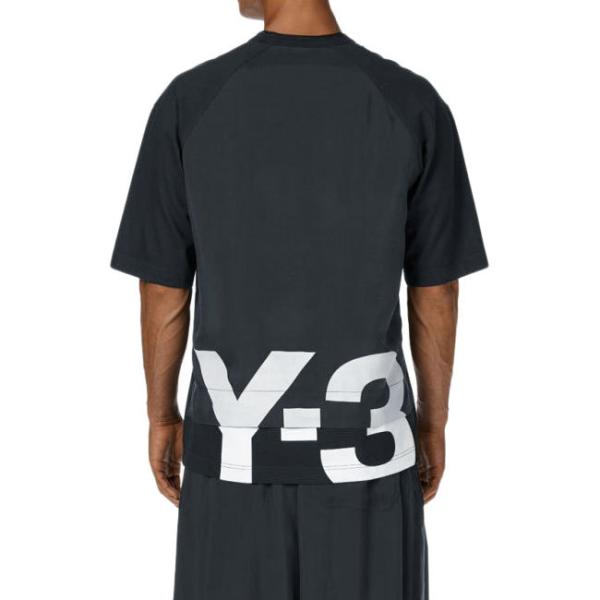 【極美品】Y-3 変形 レイヤード 半袖 Tシャツ 黒 S GK4349 Y-3 ワイスリー レイヤード バックロゴ Tシャツ GV6083 半袖Tシャツ