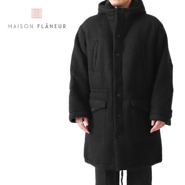 MAISON FLANEUR ウールシングルロングコート MAISON FLANEUR ウールシングルロングコート