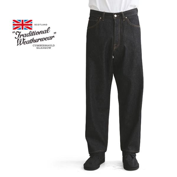 美品 2023年モデル トラディショナルウェザーウェア ストレートデニムブラック Traditional Weatherwear トラディショナルウェザーウェア UNIONSLACKS
