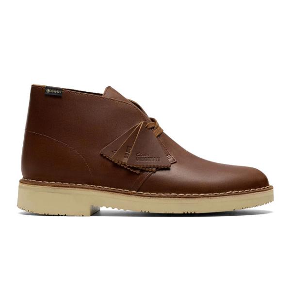 超美品 CLARKS ORIGINALS ブラウン レザーブーツGORE-TEX CLARKS クラークス Desert BT GTX デザートブーツ ゴアテックス レザー