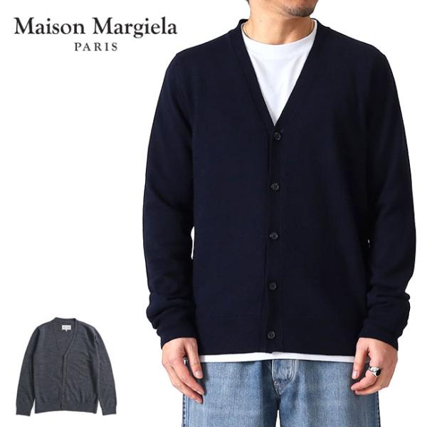 【Maison Martin Margiela】エルボーパッチカーディガン Maison Martin Margiela 14 エルボーパッチ コットンウール