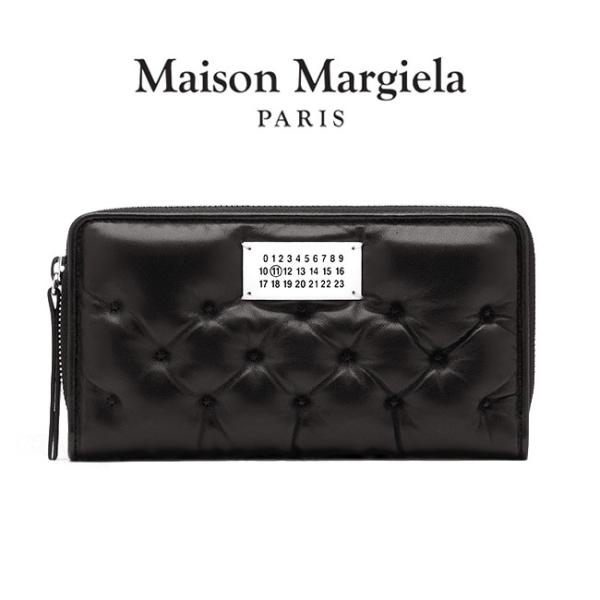 Maison Margiela  メゾンマルジェラ ラウンドファスナー長財布 SA1UI0030 P6434 T8013 Glam Slam グラムスラム レディース ブラック Maison Margiela メゾンマルジェラ ラウンドファスナー長財布