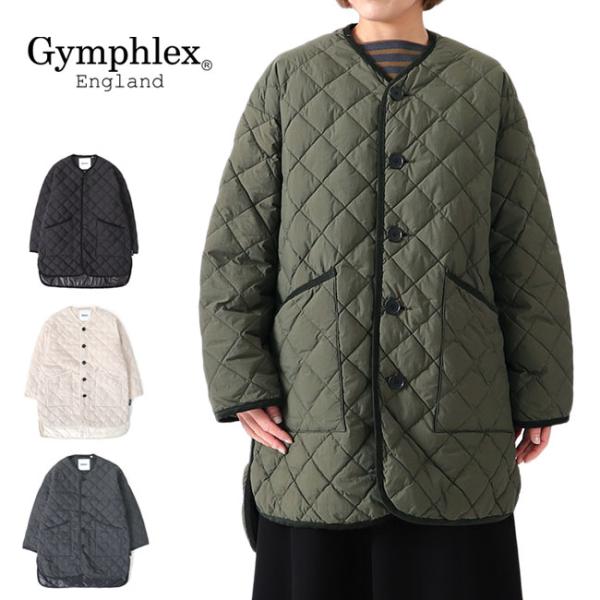 GYMPHLEX ジムフレックス ダイヤキルトダウン Vネック カラー 