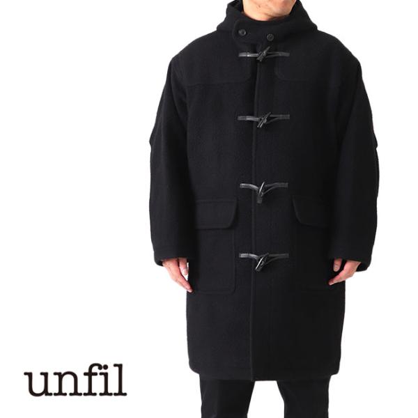 unfil アンフィル オーバーサイズ ウールメルトン ダッフルコート ONFL