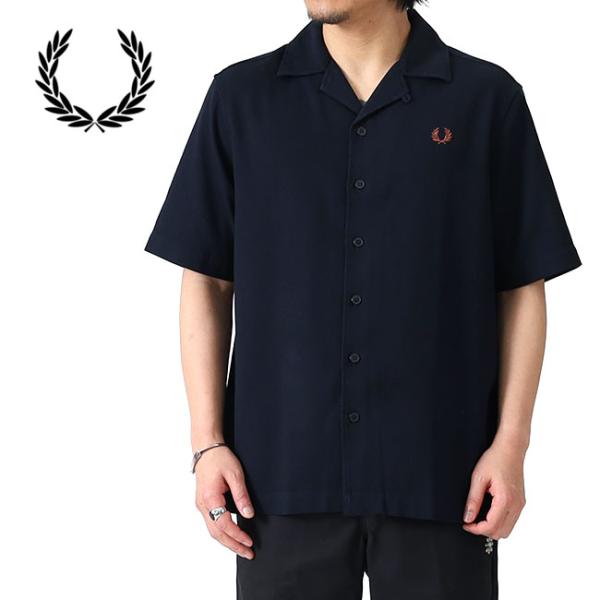 Fred Perry フレッドペリー 鹿の子調 オープンカラーシャツ