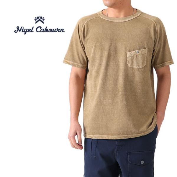 NIGEL CABOURN（ナイジェルケーボン） ピグメント 胸ポケットTシャツ
