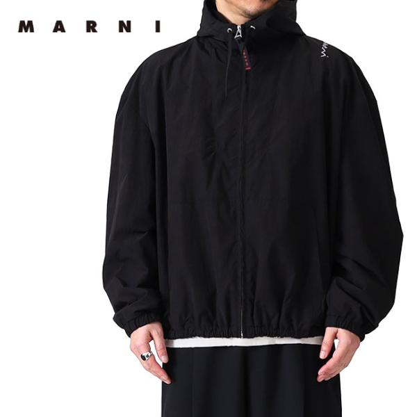 MARNI 黒 フード付きパーカー SUMMER SALE｜MARNI マルニ / ストレッチコットン プルオーバー
