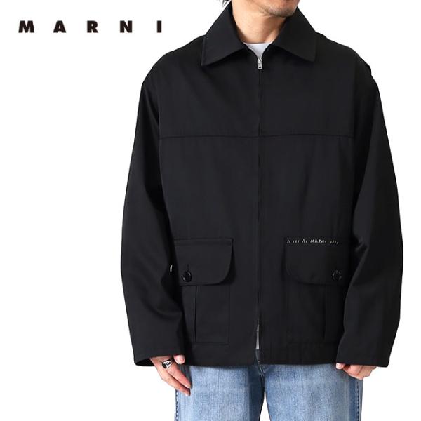 MARNI マルニ タフタ ジップジャケット JUMU0137MS UTP789 黒 はっ水