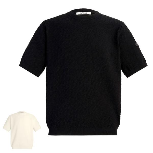 TATRAS タトラス CASTORE カストーレ コットンシルク ジャカード ニットTシャツ 半袖Tシャツ メンズ